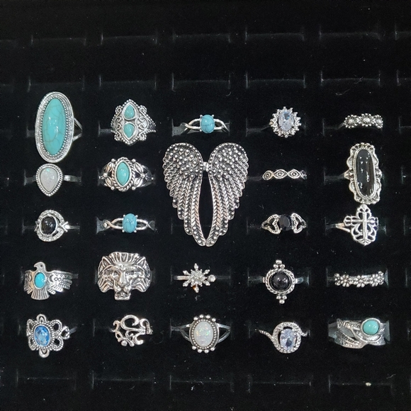 24 Mixed Style Rings - Picture 2 of 11